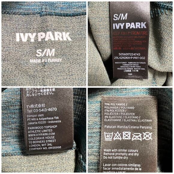 Ivy Park Knit Leggings SIZE S M Green Blue Yoga Pants Beyonce - Picture 4 of 13